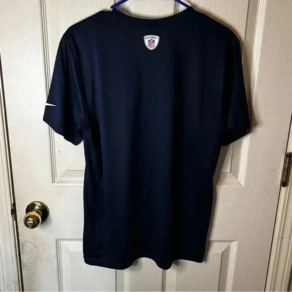 NIKE DRI-FIT TENNESSEE TITANS Navy Blue Short Sleeve Shirt NFL Football Size M - Picture 4 of 7